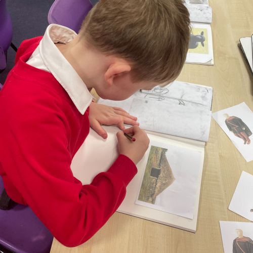 Art lessons in chestnut class